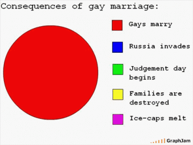 Graph: Consequences of gay marriage. Result: 100% gay marriage'